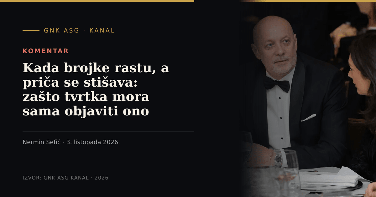 Kada brojke rastu, a priča se stišava: zašto tvrtka mora sama objaviti ono što drugi ne prenesu
